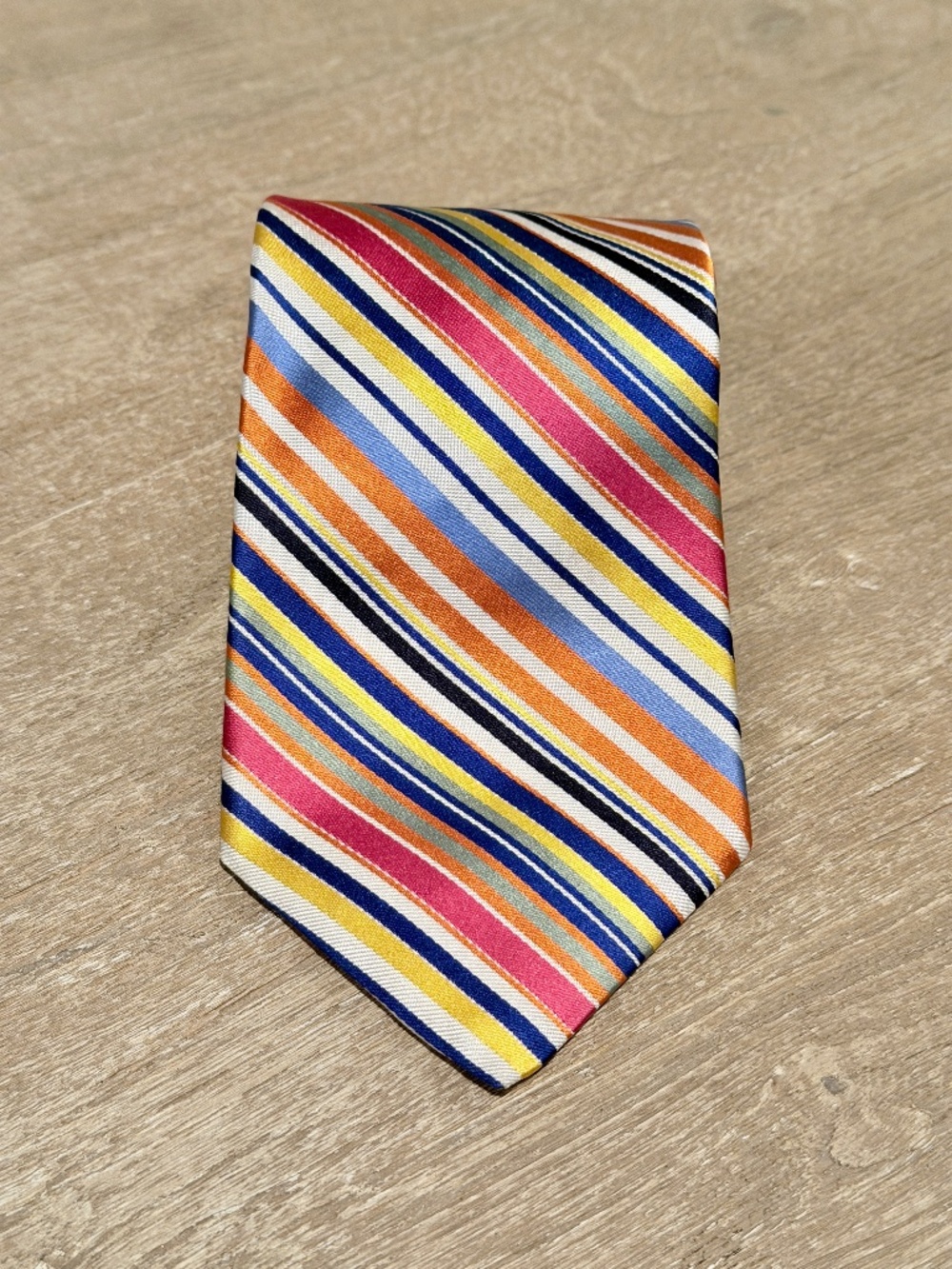 5 for $15 🌸 TOMMY HILFIGER | Multicolor Stripe 100% Silk Tie for Men
